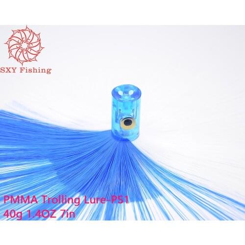 SXY FISHING PMMA Trolling Lure Big game Lure Deep sea bait Hair bait 40g PS1