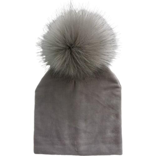 Baby Golden Velvet hat pom pom newborn photo props hat boy winter accessories for kids toddler girl cap baby hats beanies