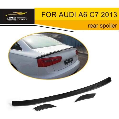 Carbon Fiber Rear boot lip Spoiler, Trunk Lip For Audi A6 C7 Facelift 2013