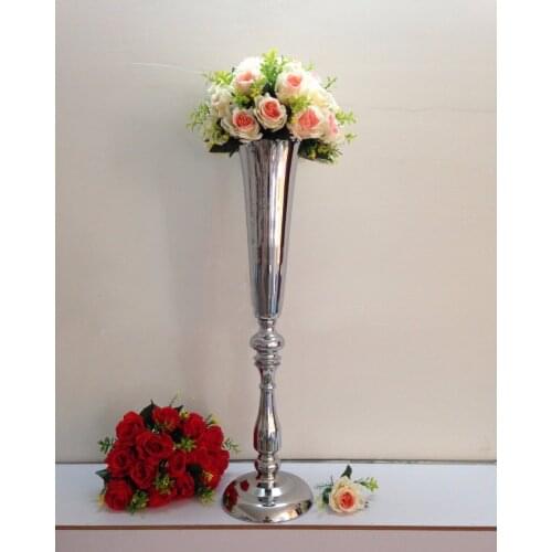 Wedding Decoration Tabletop Vase Metal Flower Vase Table Centerpiece Marriage Artificial Flower Arrangements Wedding Supplies