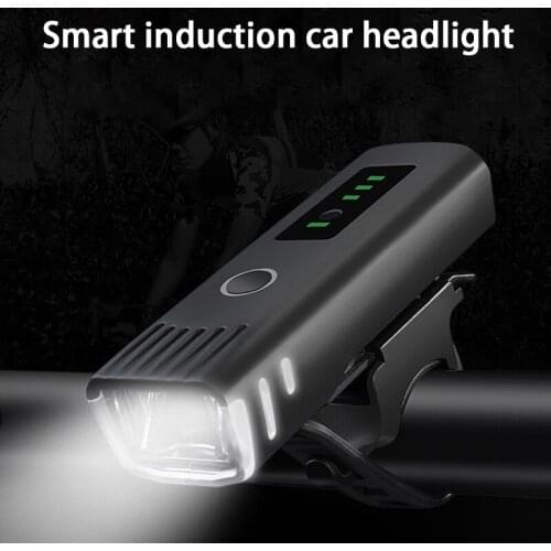 Bicycle Intelligent Sensitive Design Headlight Waterproof Glare Bike Light USB Charging Cycling Sense The Surrounding Light