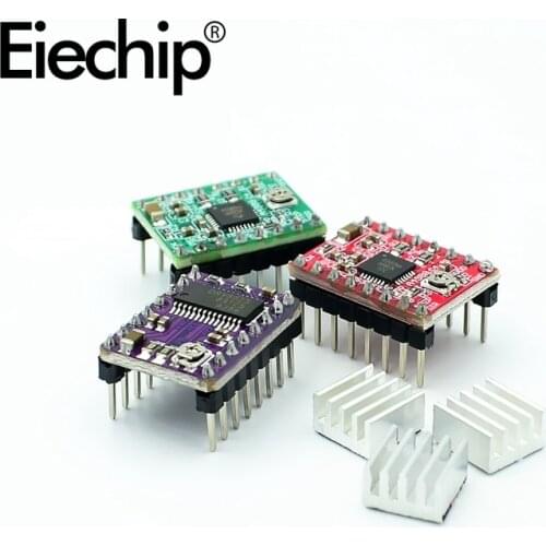 Stepper Motor Driver 3D Printer Parts A4988 DRV8825 Driver Module With Heat sink Reprap Ramps For SKR V1.3 1.4 GTR V1.0 RAMPS