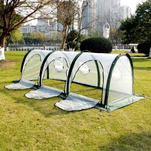 500X100X100CM Mini Plants Protection Cover Arch Greenhouse Cover Rainproof Insulation Grow House Transparent PVC Cover