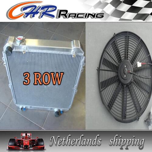 3 ROW Aluminum Radiator for Toyota Hilux surf KZN130 1KZ-TE 3.0 TD 93-96 + FAN