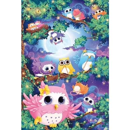 5D DIY Diamond Painting Full Square/Round Drill"Cartoon Owl" 3D Embroidery Cross Stitch Gift Home Decor Gift