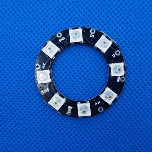 8leds WS2812B pixel ring;addressable ring;DC5V input;RGB full color;round LED pixel