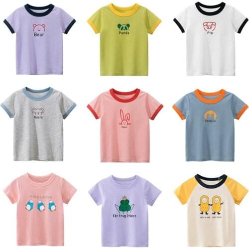 Kids T-Shirt for girl Summer 2021 New Baby Girl Clothes Cotton Short Sleeve Infant Top Children T Shirt Toddler Clothing 2-8Year
