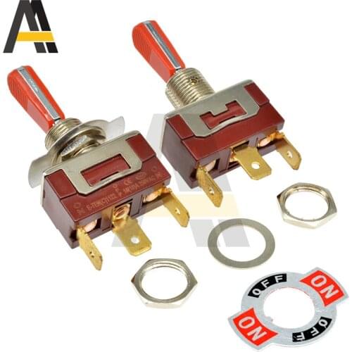 E-TEN(C)1122 Green Shaft Toggle Switch 29*14.6MM Red On-Off Switch Silver Contactor 250V 16A Mini Auto Toggle Switch