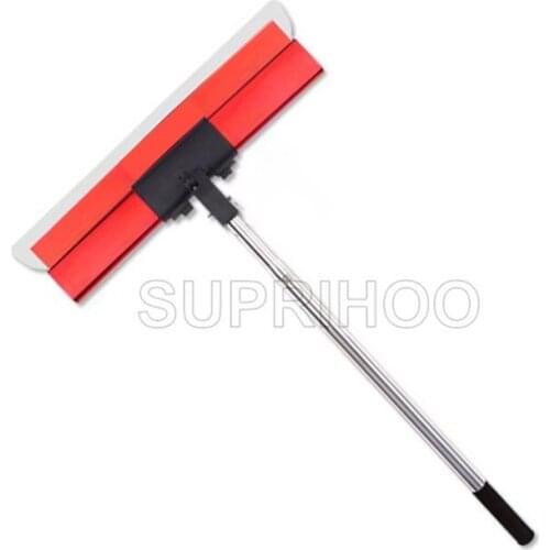 Suprihoo Finishing Tools Aluminum Alloy Skimming Blade Drywall Tools 32" Skimmer Blade Telescopic Extension Rod 0.35/0.5 Blades