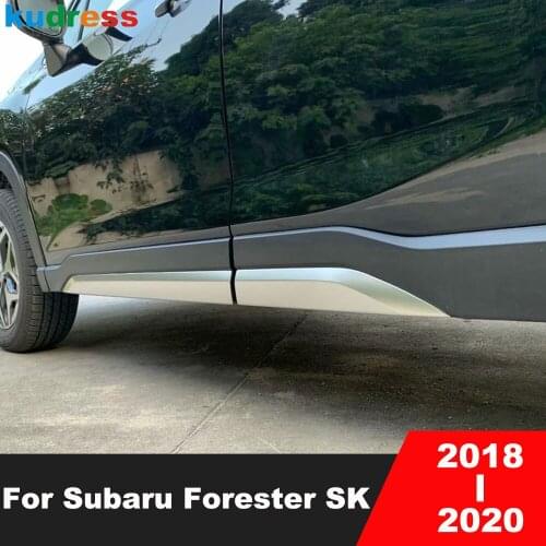 Door Body Trim For Subaru Forester SK 2018 2019 Stainless Steel Car Side Door Molding Trim Decorative Strip Styling Accessories