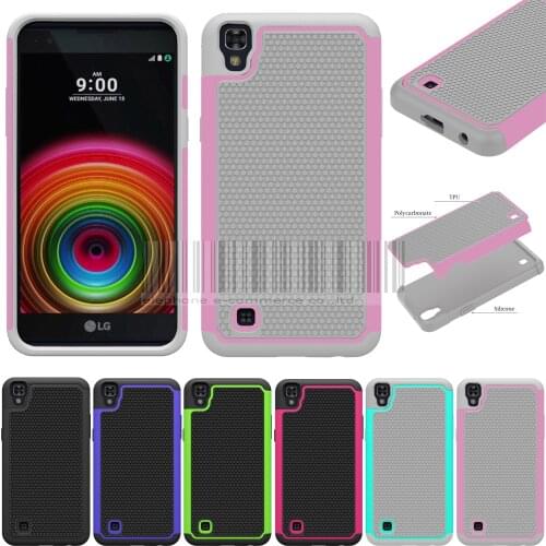 New 2in1 Dual Layer Armor Hybrid Impact Silicone Soft Case Combo Cover For LG X Power K210 K220 K220ds 5.3 inch Fundas