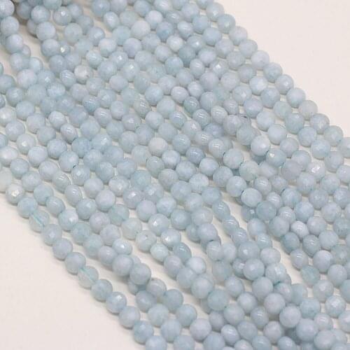 New Natural Stone Semi-precious Stones Oblate Faceted Strands of Zhuhai Sapphire for DIY Necklace Bracelet Making Jewelry 36cm