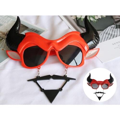 Movie Hellboy Beard Glasses Cosplay Rise of the Blood Cosplay Small Beard for Women Men Halloween Prop Accessories