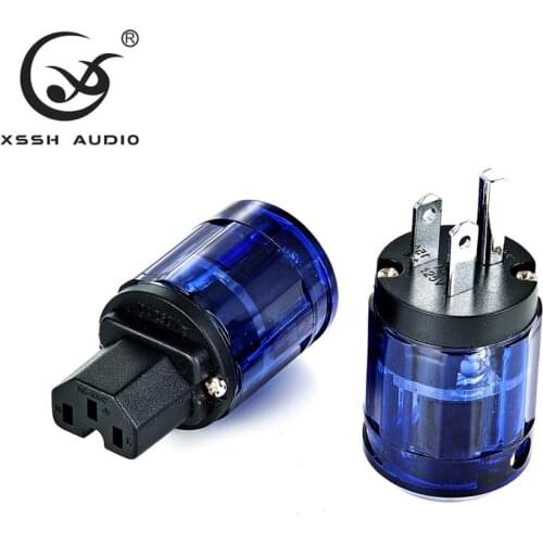 P-037 C-037 OEM hifi audio Rhodium Plated Brass Pure Copper US power plug Speaker Cable connector tube Amplifier