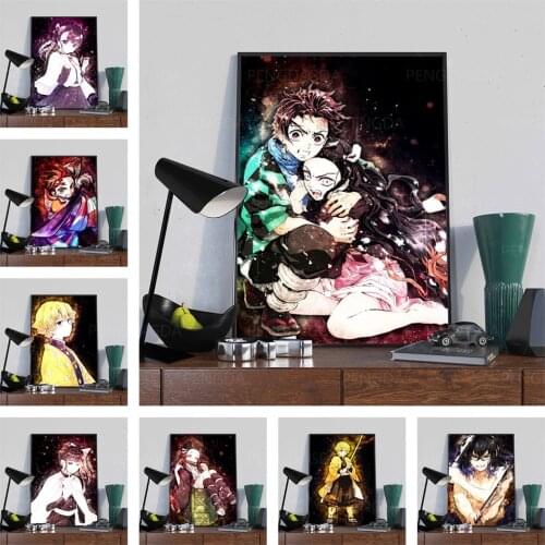 Full Round Drill Cross Stitch Home Decoration Japanese Animation Diamond Picture Embroidery Painting Gift Handmade Wall Sticker