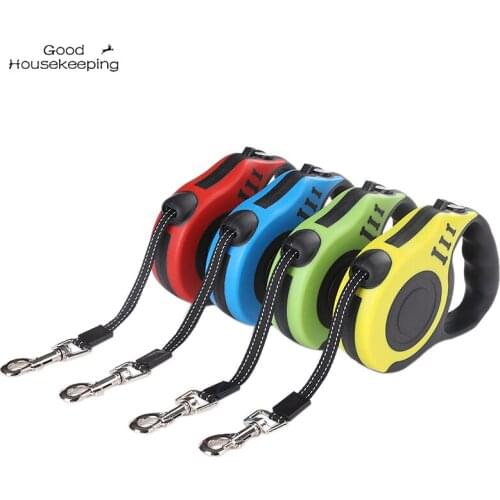 Durable Dog Leash Automatic Retractable Nylon Dog Lead Extending Puppy Walking Running Leads for Small Medium Dogs Pet Supplies