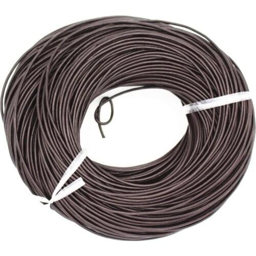 2mm Real Oxhide Genuine Leather Cord Black/Brown Color Round Real Leather For Necklace Bracelet Making Jewelry Cord 90M/ROLL