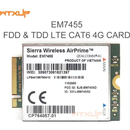 Sierra Wireless EM7455 FDD/TDD LTE Cat6 NGFF/M.2 4G MODULE 4G CARD 300Mbps