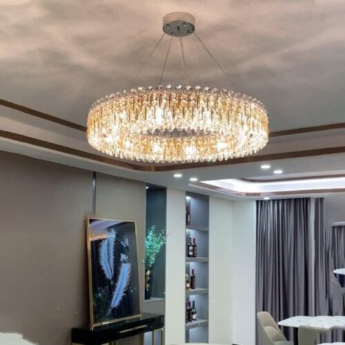 Living Dining Room Bedroom Indoor Lighting Pendant Lights Modern Luxury Crystal Lamp Led Hanging Light Fixture Hotel Villa Decor