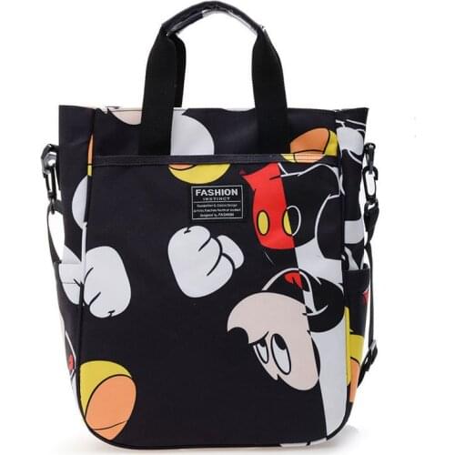 Disney Mickey shoulder bag childrens tutoring bag school bag school tote bag handbag bag boy girl cute cartoon messenger bag