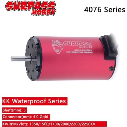 KK Waterproof 4076 5.0mm Brushless Motor 1500KV 1700KV 2000KV 2200KV 2250KV for RC 1/8 Drift Racing Off-road Climbing Car