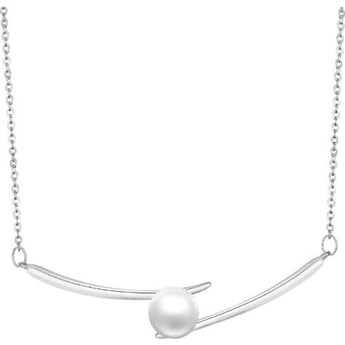 Lyvior Pearl Necklace Female Version of Small Fresh Pepper Creative Personality Clavicle Chain Great Pretty Gift for Women