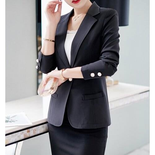 Ladies casual thin office blazer women 2019 Slim Fit Suit Female Coats plus size formal Jackets women blazer mujer Outerwear 070