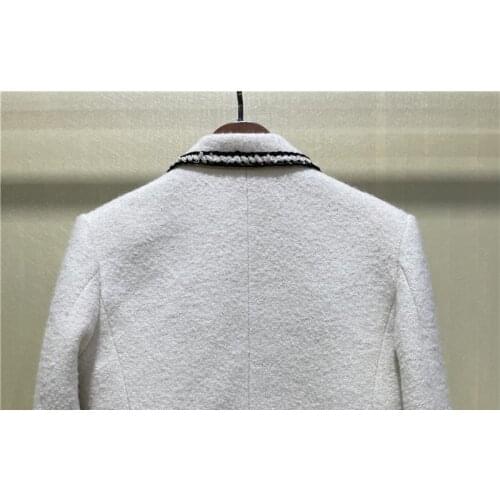 Women Coat 2021 Early Autumn Womens College Style Solid Color Single-breasted Tweed Blazer