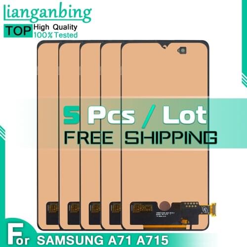 5 pcs TFT incell LCD Display For Samsung Galaxy A71 A715 A715F A715FD LCD Touch Digitizer Sensor Glass Assembly For Samsung A71