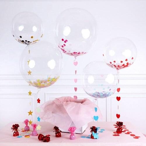 10pcs 10/18/24 inch Luminous Transparent Bobo Bubble Ballons Christmas Wedding Birthday Party Decorations Helium Balloons