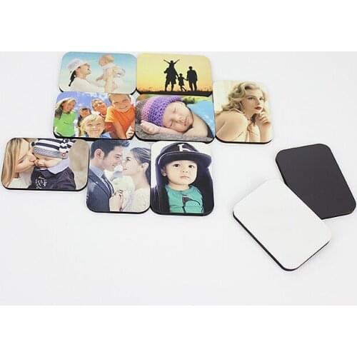 100pcs/lot sublimation blank DIY Fridge Magnets Wooden rectangle MDF Refrigerator Sticker Creative Magnets Birthday Gift