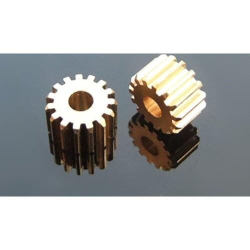 153A Brass Gear Motor Shaft Gear 15 Tooth 0.5M Toys Accessories Fitting 3mm Shaft Hole 8.5mm Pinion Gears