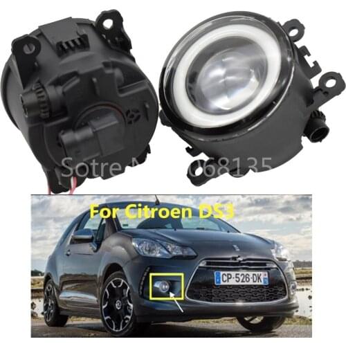 2pcs Angel Eyes Fog Lamp Assembly Super Bright Fog Light For Citroen C1 C3 C4 C5 C6 DS3 DS4 DS5 Jumpy Xsara C-Crosser Berlingo
