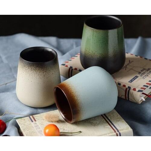 2021 Jingdezhen Handmade Ceramic Frosted Gradient Holding Cup Literary And Simple Style