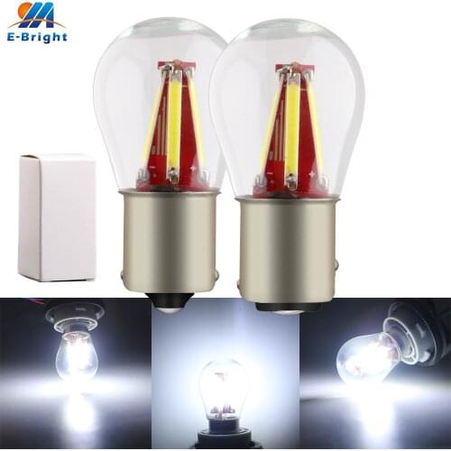 4pcs DC 12V COB 40 SMD BS S25 1156 BA15S P21W BAU15S Py21W 1157 BAY15D White Signal Car Led Turn light White 8000K Auto 300LM