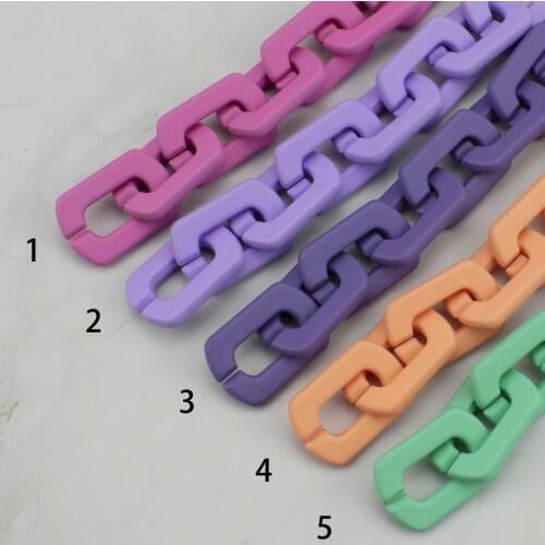 50pcs 30X20mm Rubber Colors Acrylic Buckle Beads DIY Glasses Chains Mask Chains Earrings Necklace Mobile Chains Accessories