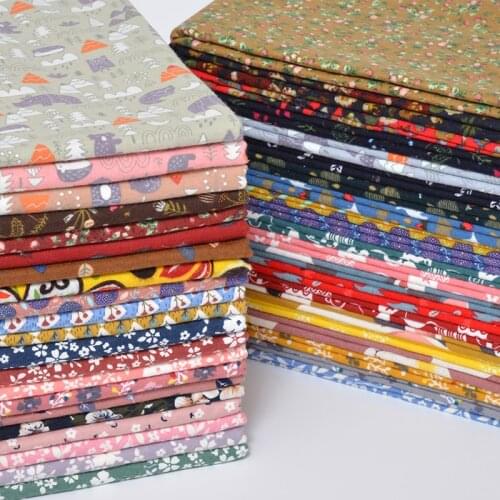 7Pcs/Lot 24x25cm Printed Cotton Fabric Cloth Sewing Quilting Fabrics for DIY Handmade Patchwork Needlework Sewing Accessories