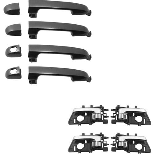 8PCS BLACK EXTERIOR CHROME INNER DOOR HANDLE For KIA CERATO 2010-2013 Koup 10-13; Cerato 09-13 82651-1M020