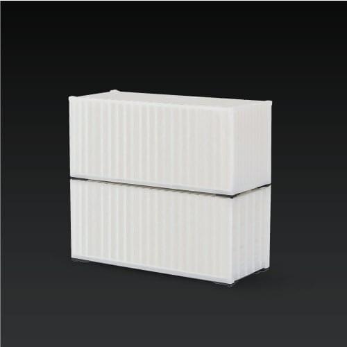 ABS White Model Train Container 1:87 20GP Freight Car For Railroad Railway Accessories Layout