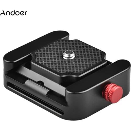 Andoer Quick Release Plate Mount Adapter with Arca Swiss Standard Mount 1/4-inch Interface for Tripod Camera Stabilizer Slider