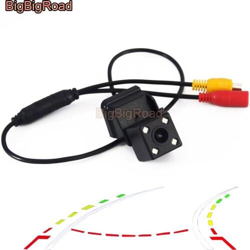 BigBigRoad Car Intelligent Dynamic Track Rear View Parking CCD Camera For Honda Gienia ( City Hatchback )2016 2017 Waterproof