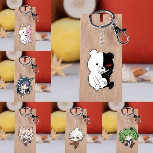 Danganronpa Keychain Monokuma Double-Sided Acrylic Keyrings Cosplay Props