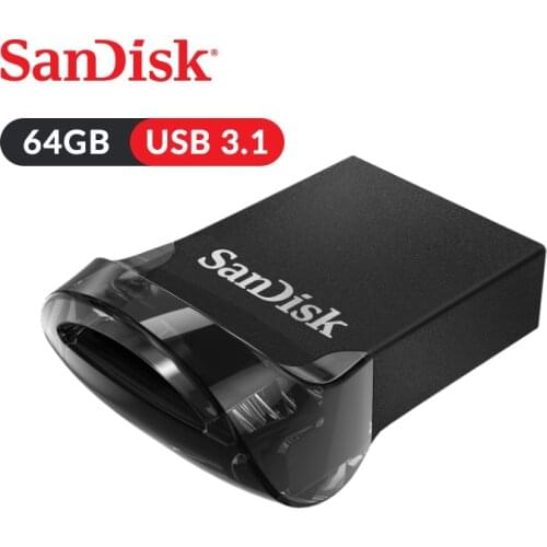 SanDisk USB Flash Drive Ultra Fit 64GB USB 3.1 Disk 130MB/s Read Speed Pen Drive Stick with Lanyard for PC