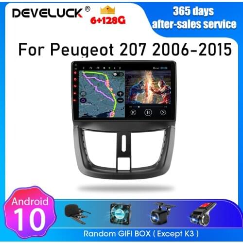 For Peugeot 207 2006-2015 Android head unit Car Radio Multimedia Video Player 2 Din DVD speaker accessories carplay stereo audio