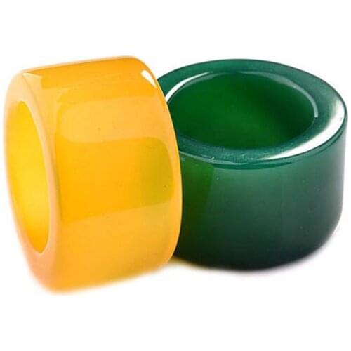 Genuine agate ruby green jade ring crystal chalcedony rings men women rings jade jewelry lucky stone ring brand