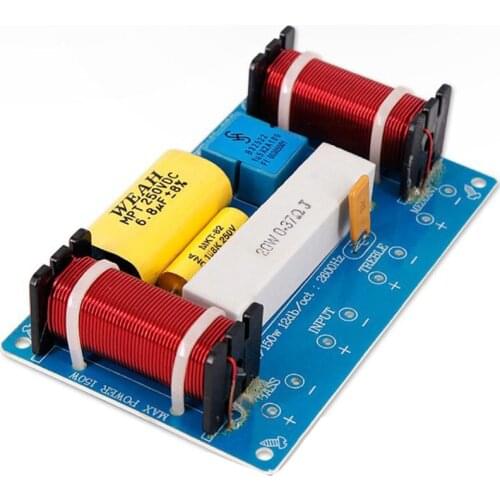 WEAH-338 3 Way 120W Speaker Audio Frequency Divider High Medium Low Loudspeaker Crossover Filter Kit