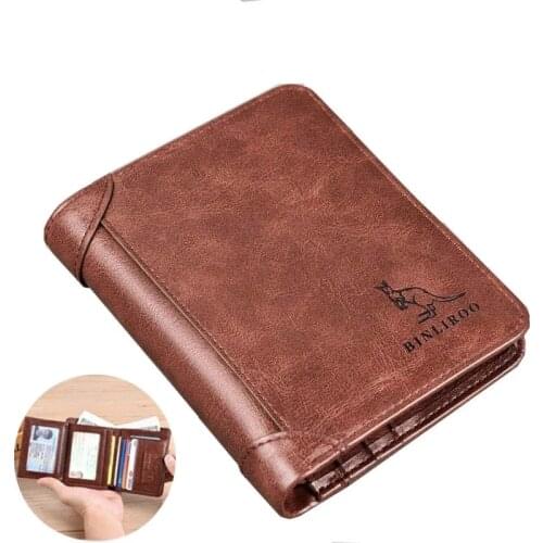 Classic Fashion Business Men Leather Wallet Small Mini Card Holder Male Wallet Pocket Purse Wallet Men High Quality