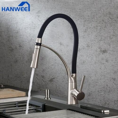 Kitchen Faucet Pull Out Brushed Chrome Faucet Kitchen Mixer Tap 360 Rotation Water Crane For Kitchen Mixer Tap кран для кухни