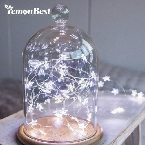 LemonBest LED Star Copper Wire String Lights LED Fairy Lights Christmas Wedding decoration Lights Battery Operate twinkle lights