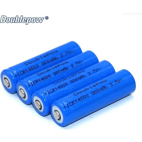 14500 800mah 3.7V Lithium Ion Rechargeable Battery For LED flashlight, free delivery